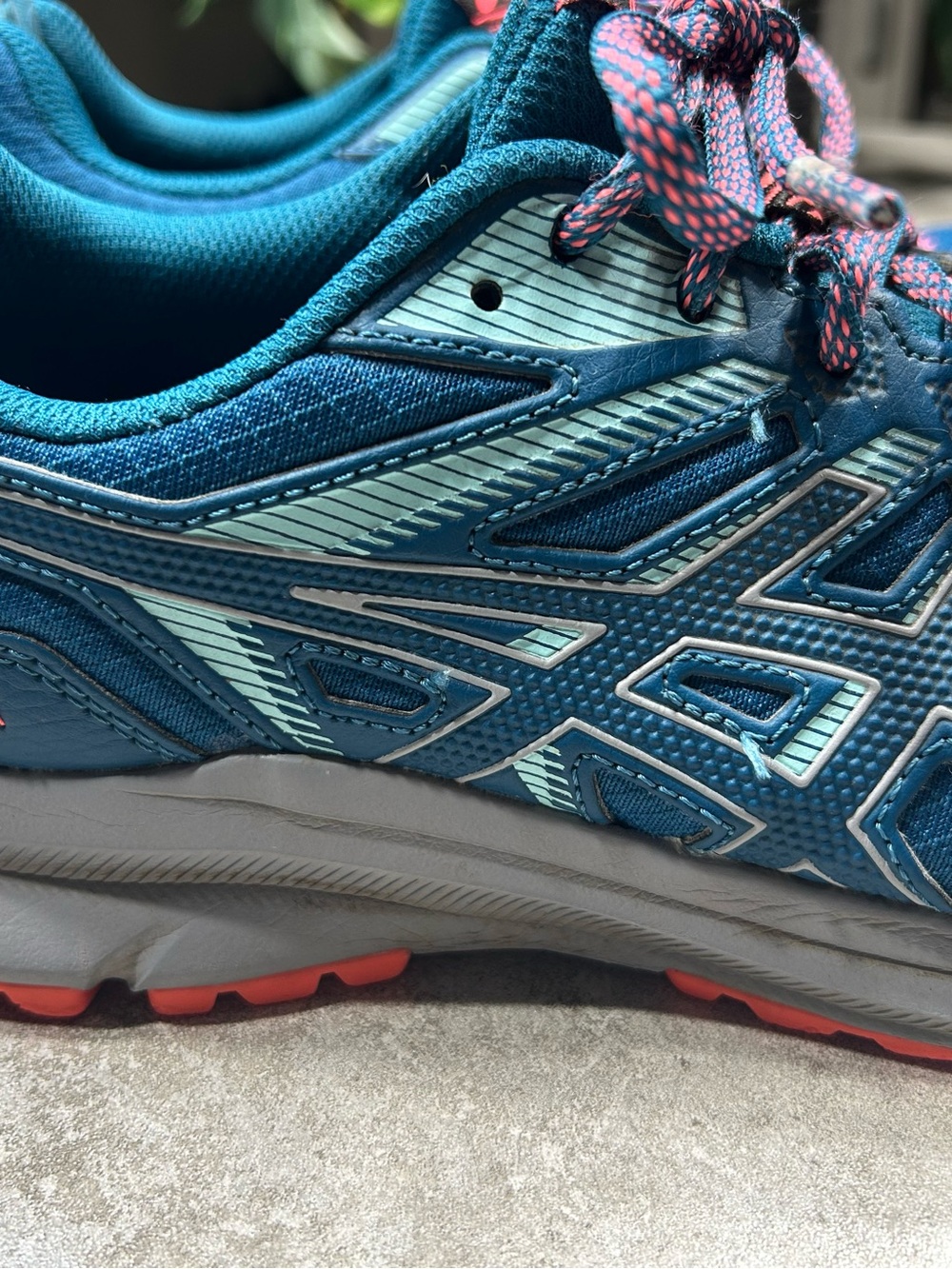 ASICS Trail Scout 2 Women's Size 10 Teal Blue Running Shoes with Coral Accents - Picture 8 of 14